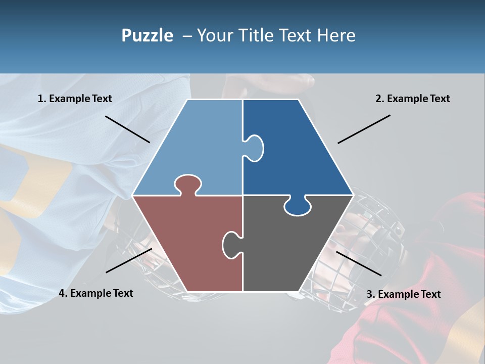 A Man And A Woman Wearing Hockey Helmets PowerPoint Template