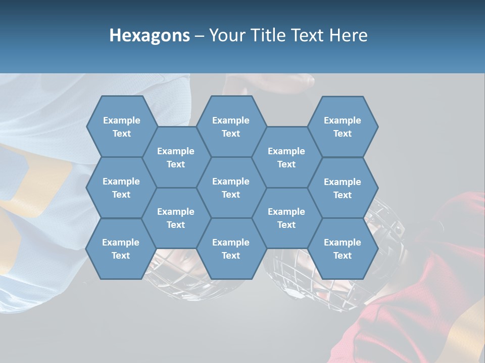 A Man And A Woman Wearing Hockey Helmets PowerPoint Template