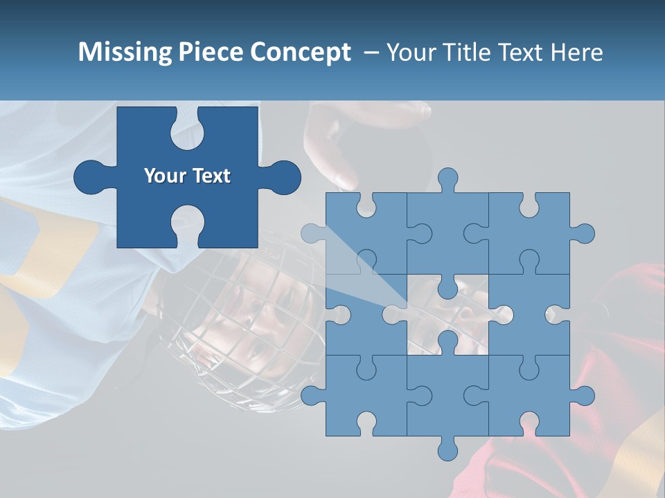 A Man And A Woman Wearing Hockey Helmets PowerPoint Template