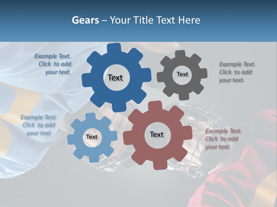 A Man And A Woman Wearing Hockey Helmets PowerPoint Template