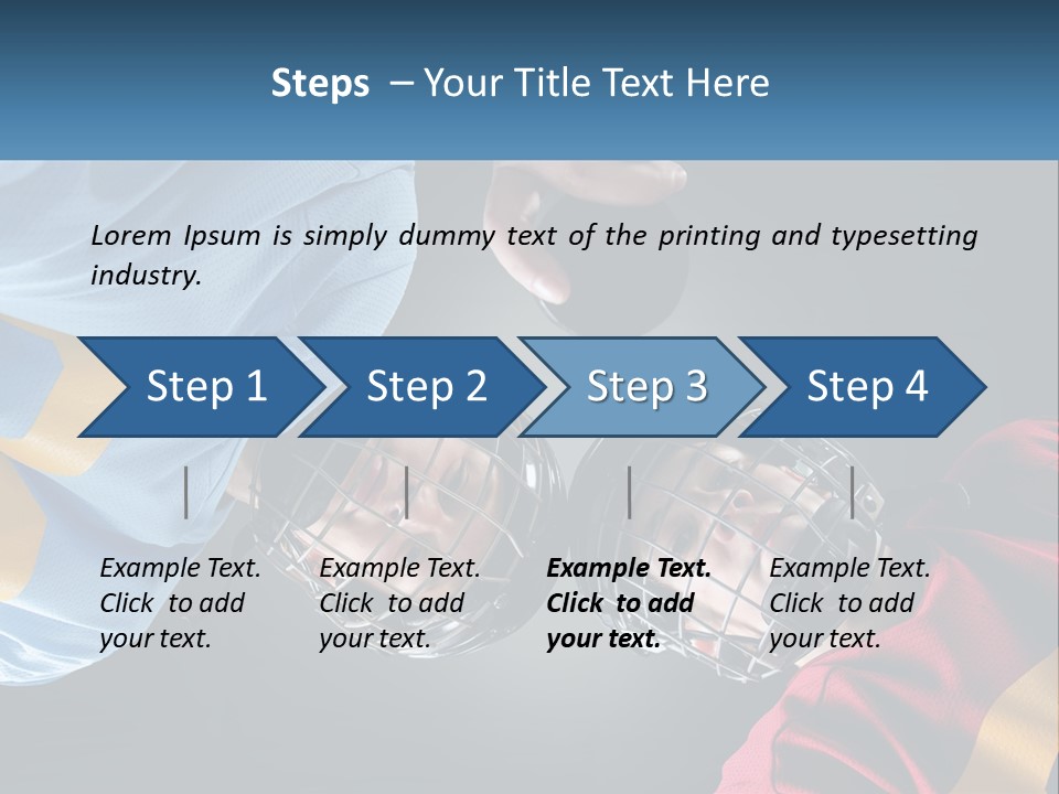 A Man And A Woman Wearing Hockey Helmets PowerPoint Template