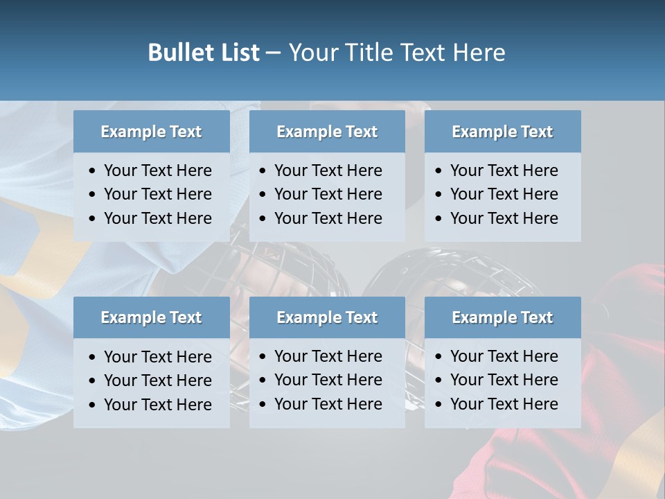 A Man And A Woman Wearing Hockey Helmets PowerPoint Template