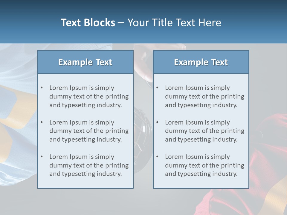 A Man And A Woman Wearing Hockey Helmets PowerPoint Template