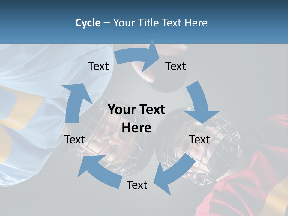 A Man And A Woman Wearing Hockey Helmets PowerPoint Template