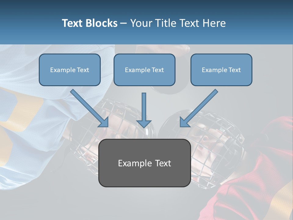 A Man And A Woman Wearing Hockey Helmets PowerPoint Template