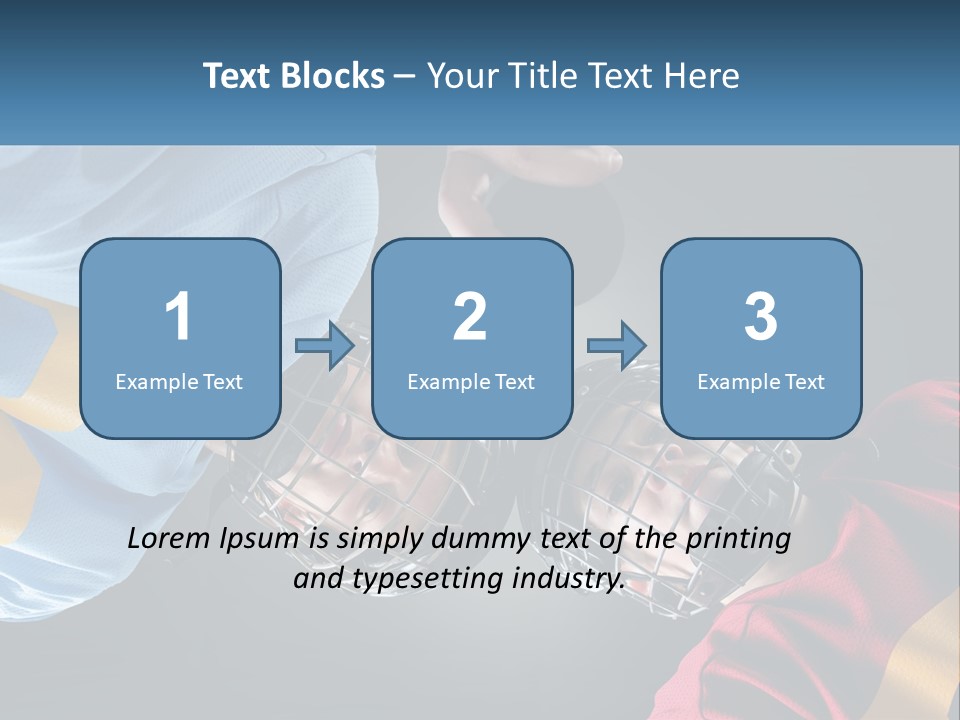 A Man And A Woman Wearing Hockey Helmets PowerPoint Template