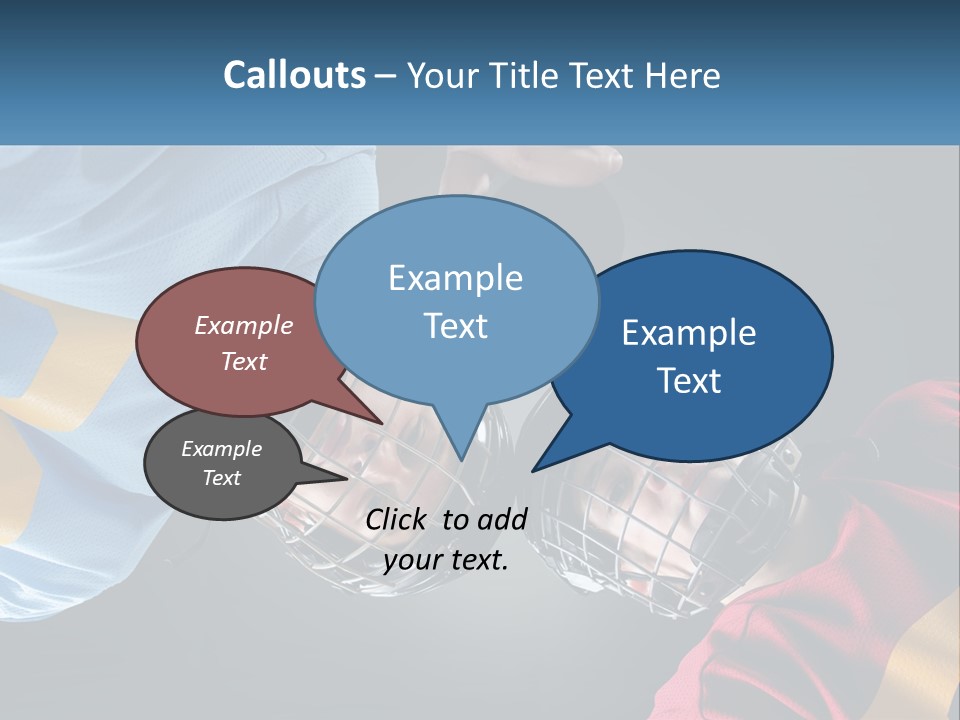 A Man And A Woman Wearing Hockey Helmets PowerPoint Template