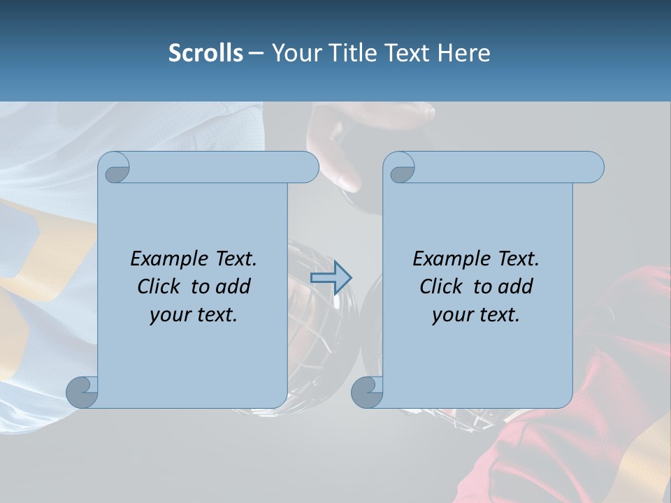 A Man And A Woman Wearing Hockey Helmets PowerPoint Template