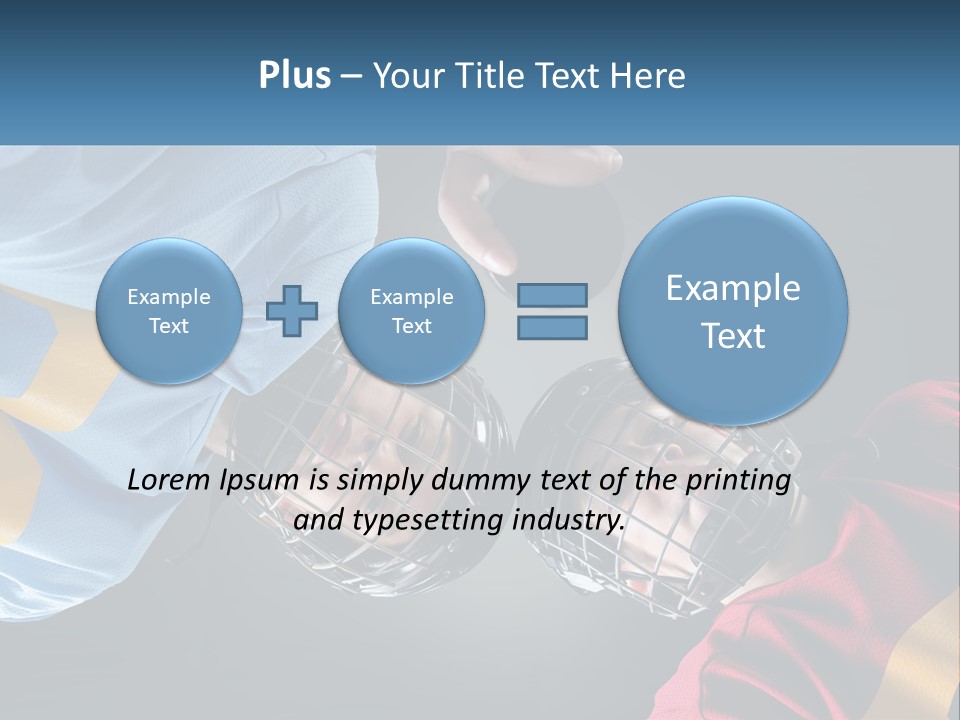 A Man And A Woman Wearing Hockey Helmets PowerPoint Template