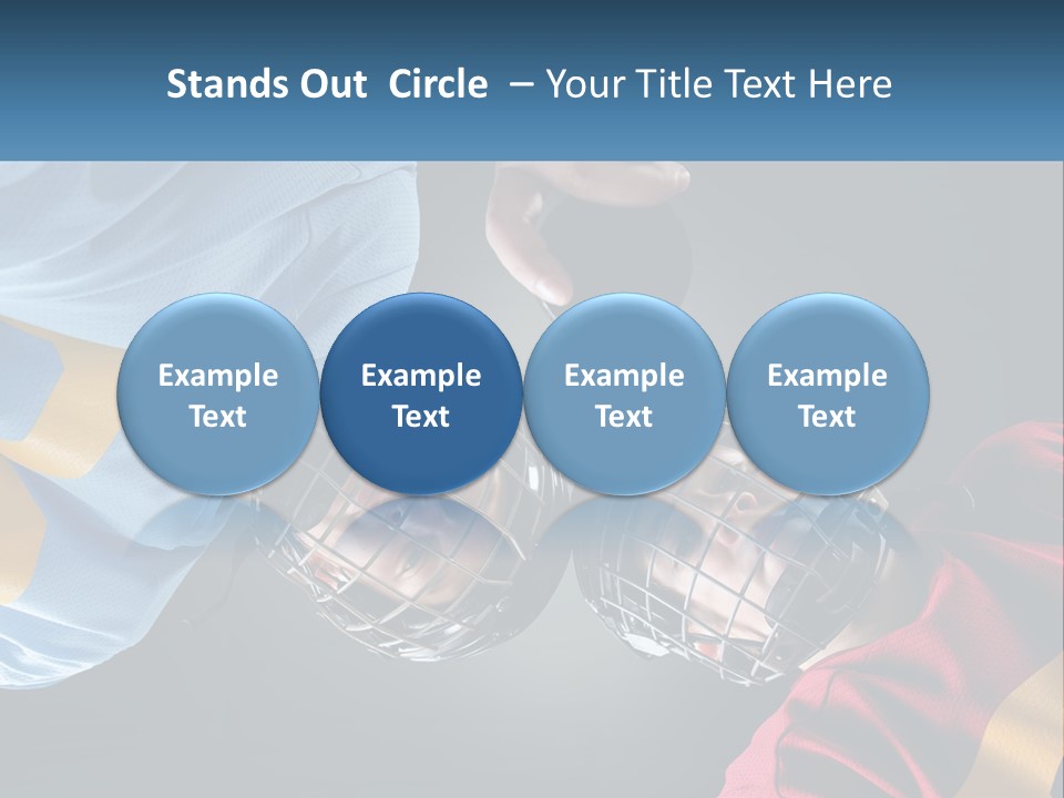 A Man And A Woman Wearing Hockey Helmets PowerPoint Template