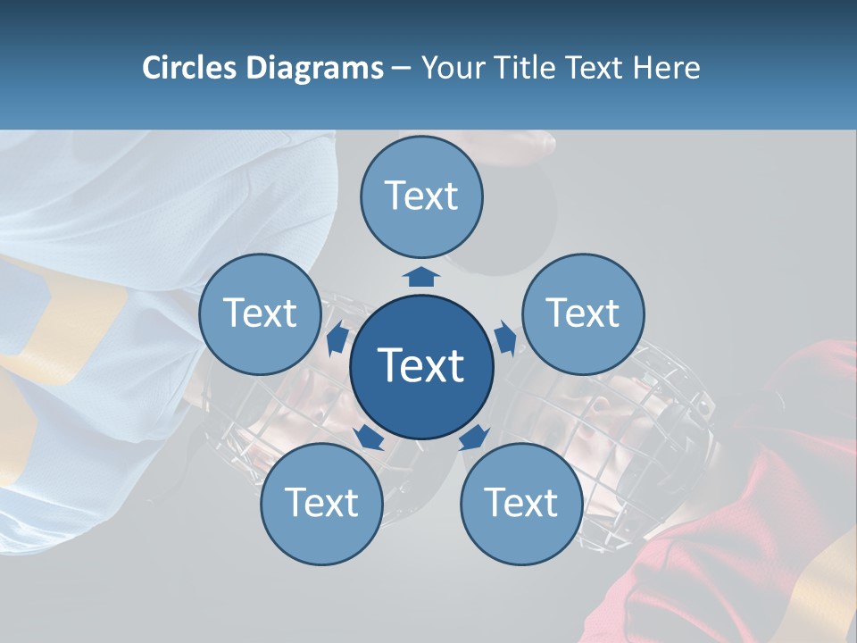 A Man And A Woman Wearing Hockey Helmets PowerPoint Template