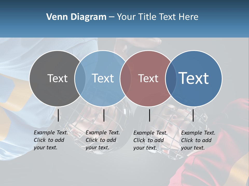 A Man And A Woman Wearing Hockey Helmets PowerPoint Template