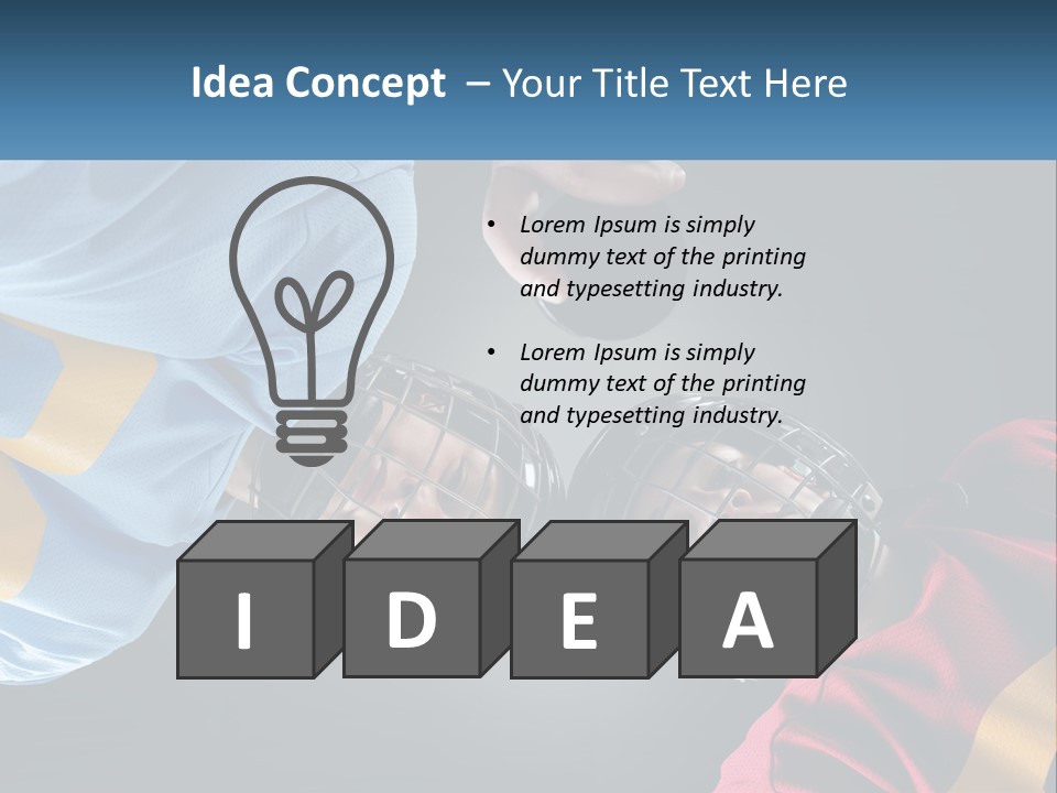 A Man And A Woman Wearing Hockey Helmets PowerPoint Template