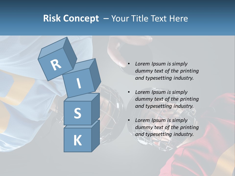 A Man And A Woman Wearing Hockey Helmets PowerPoint Template