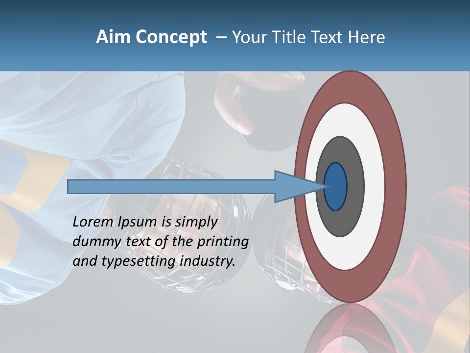 A Man And A Woman Wearing Hockey Helmets PowerPoint Template