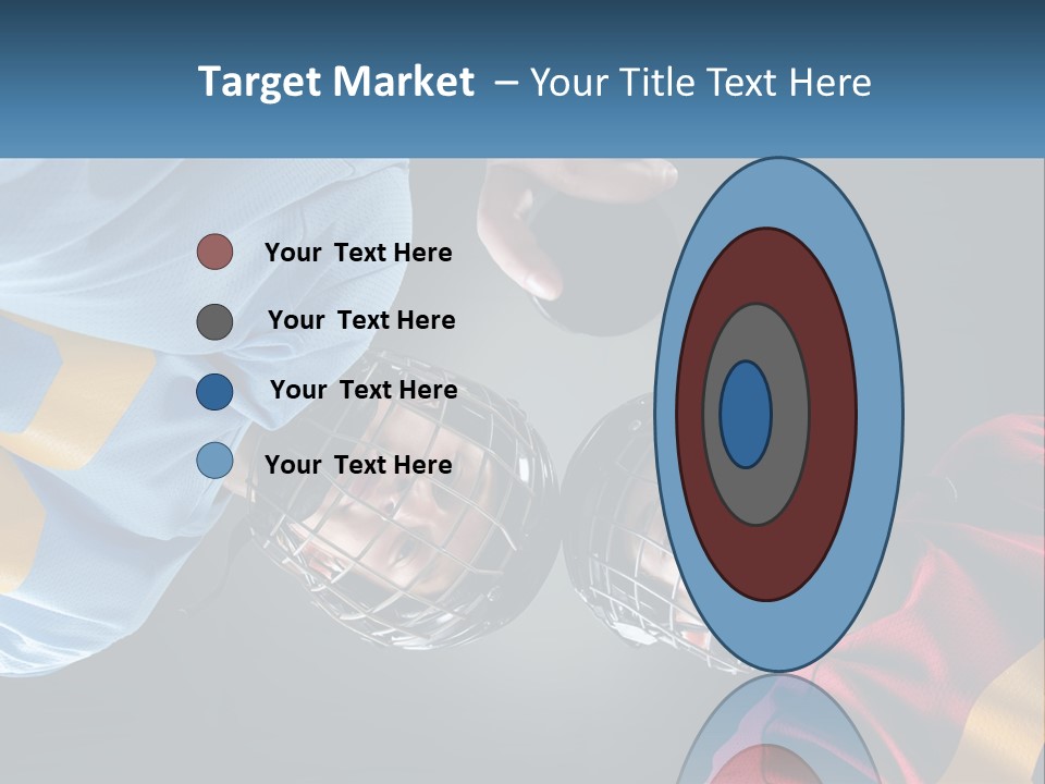 A Man And A Woman Wearing Hockey Helmets PowerPoint Template