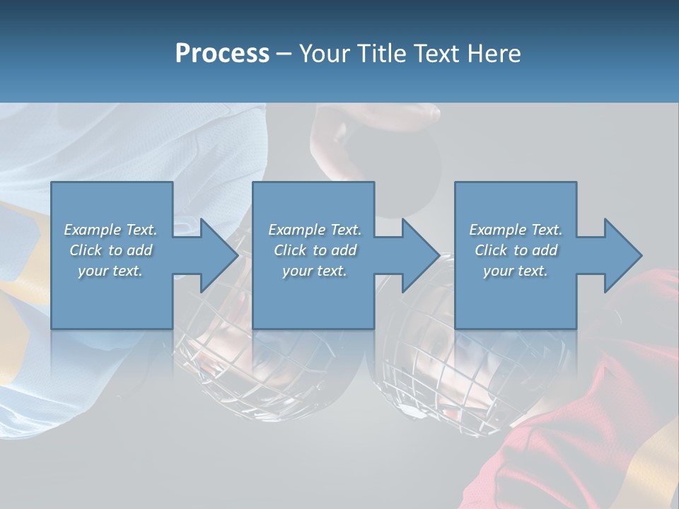 A Man And A Woman Wearing Hockey Helmets PowerPoint Template