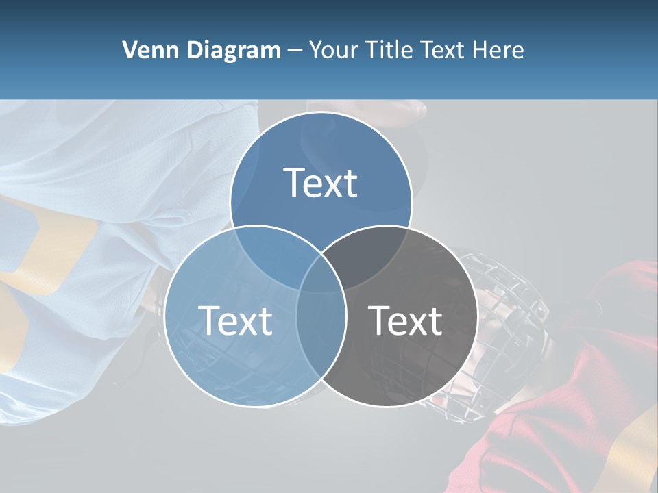 A Man And A Woman Wearing Hockey Helmets PowerPoint Template