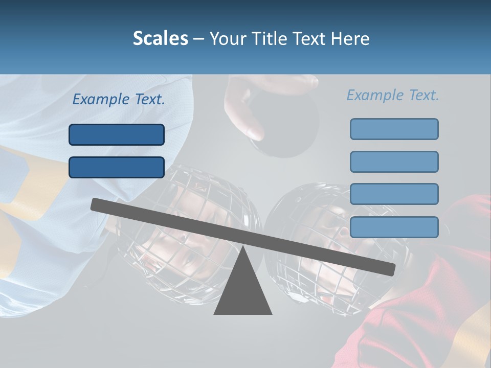 A Man And A Woman Wearing Hockey Helmets PowerPoint Template