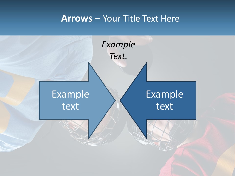 A Man And A Woman Wearing Hockey Helmets PowerPoint Template