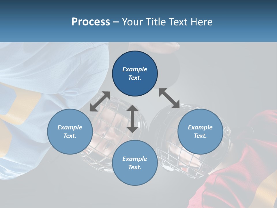 A Man And A Woman Wearing Hockey Helmets PowerPoint Template