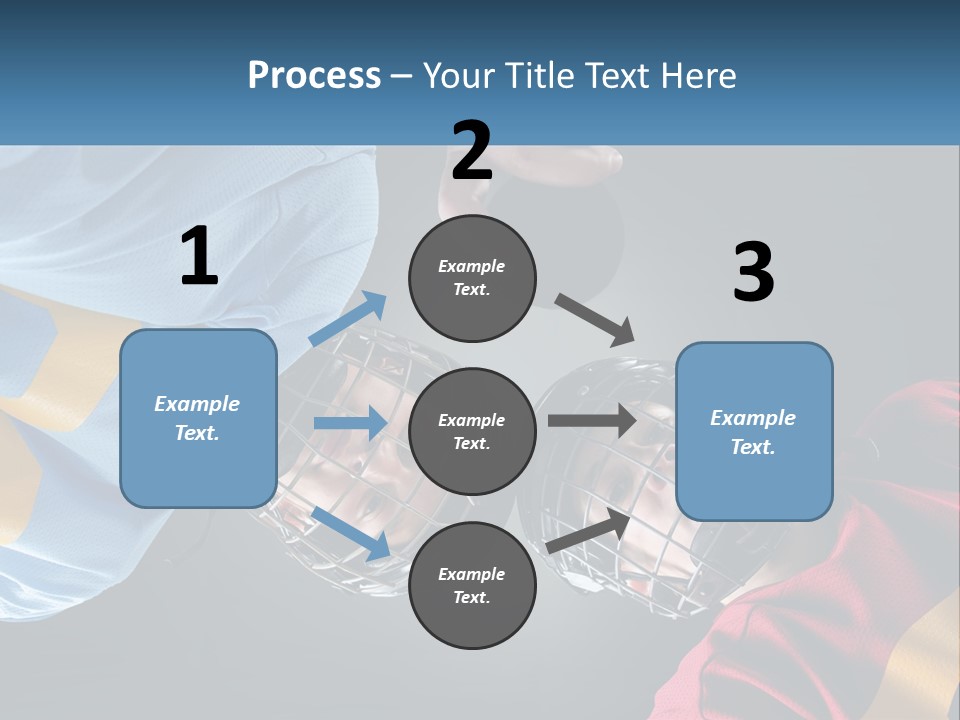 A Man And A Woman Wearing Hockey Helmets PowerPoint Template