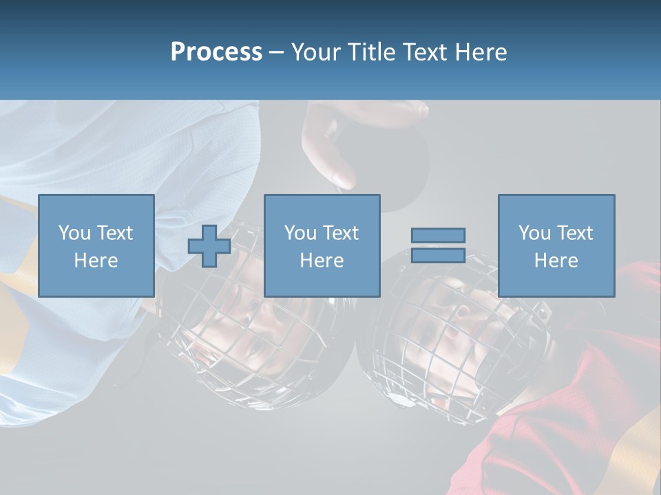 A Man And A Woman Wearing Hockey Helmets PowerPoint Template