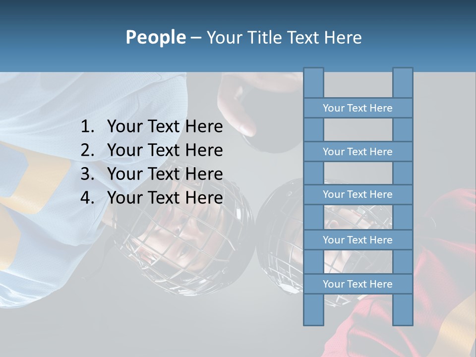 A Man And A Woman Wearing Hockey Helmets PowerPoint Template