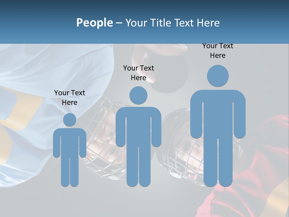 A Man And A Woman Wearing Hockey Helmets PowerPoint Template