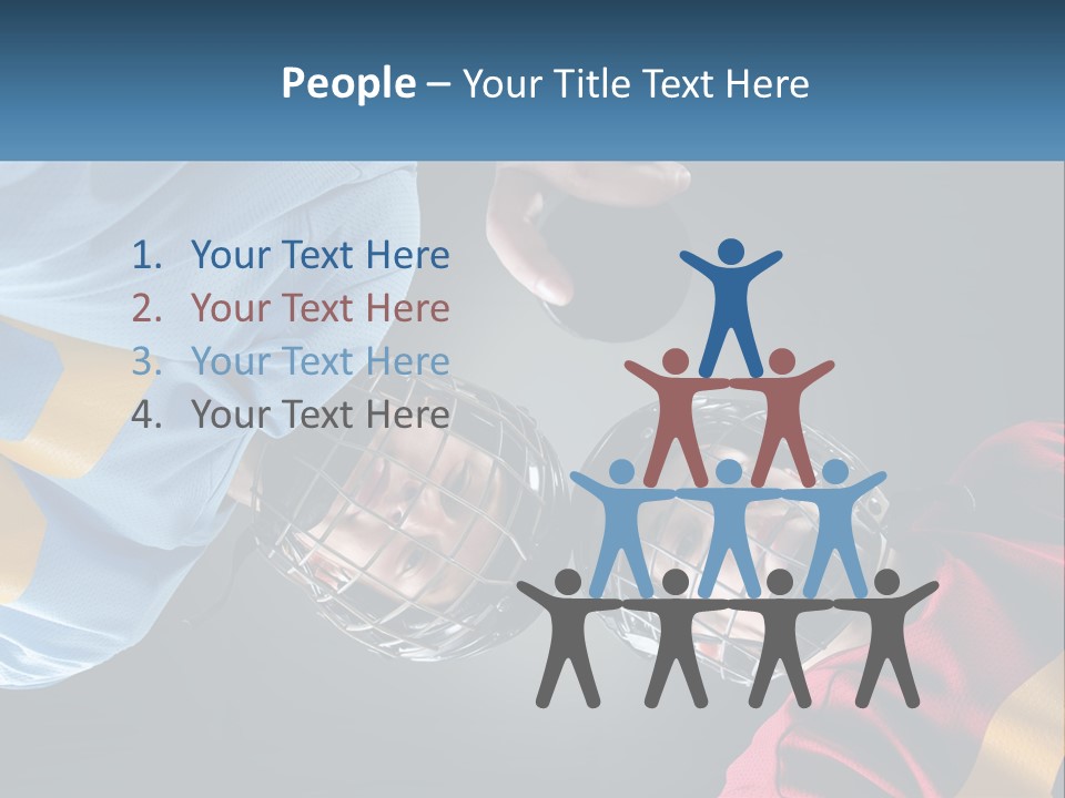 A Man And A Woman Wearing Hockey Helmets PowerPoint Template