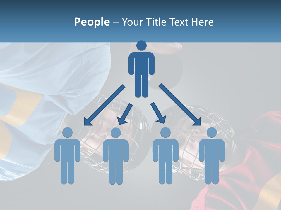 A Man And A Woman Wearing Hockey Helmets PowerPoint Template