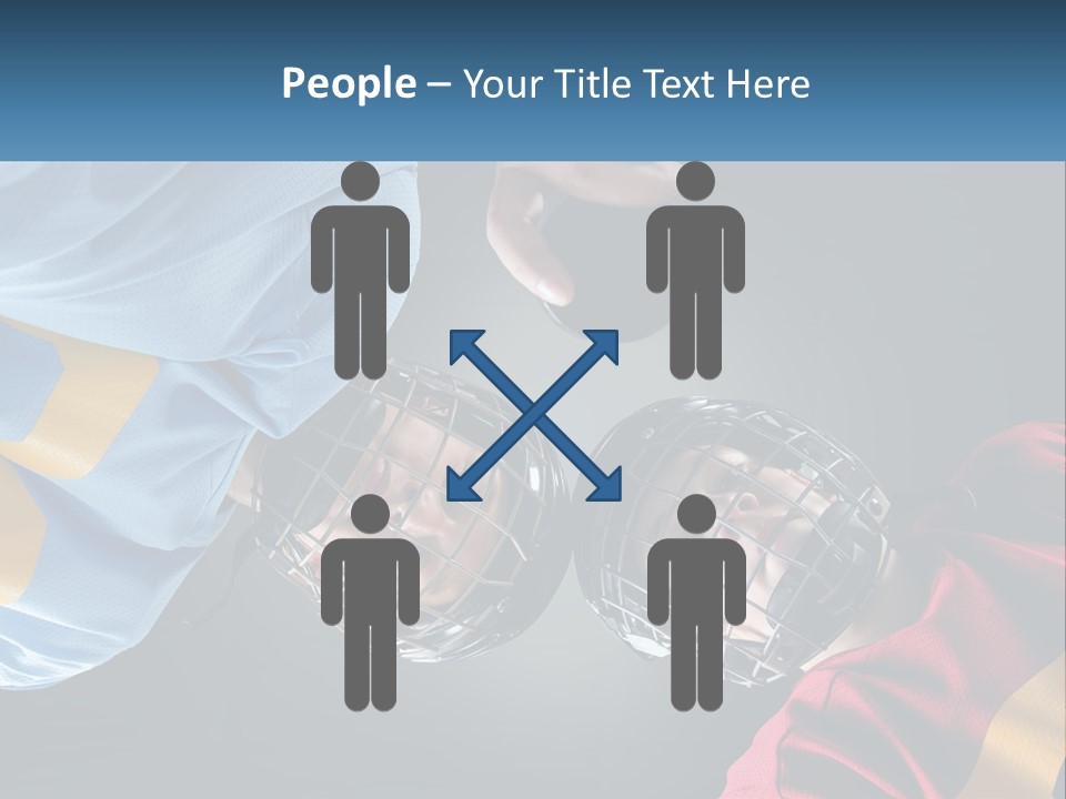 A Man And A Woman Wearing Hockey Helmets PowerPoint Template