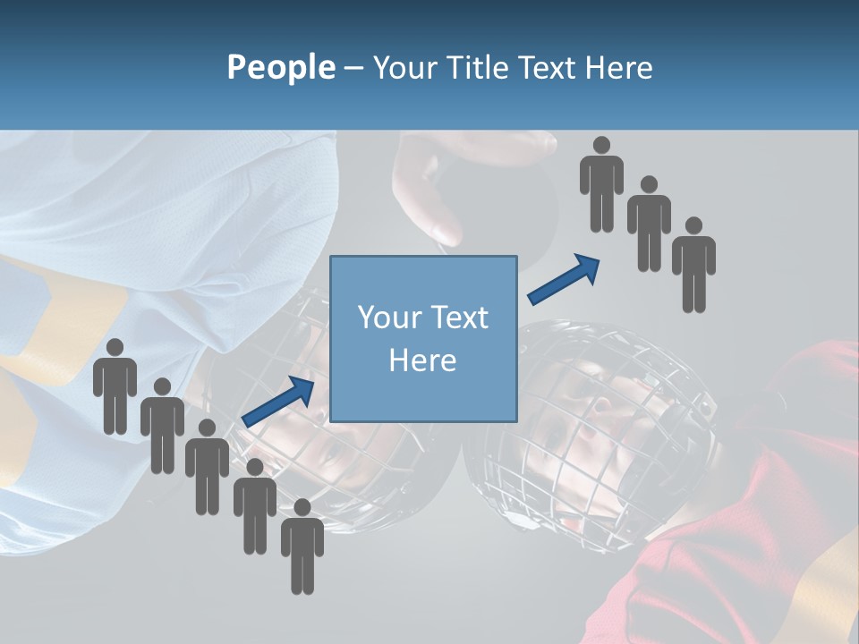 A Man And A Woman Wearing Hockey Helmets PowerPoint Template