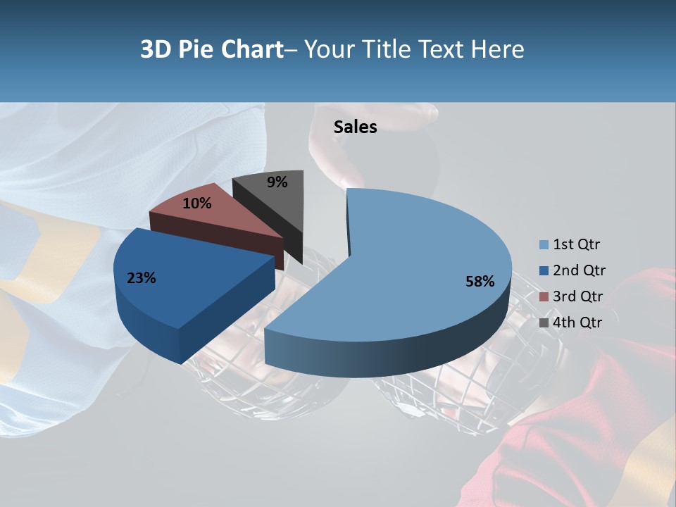 A Man And A Woman Wearing Hockey Helmets PowerPoint Template