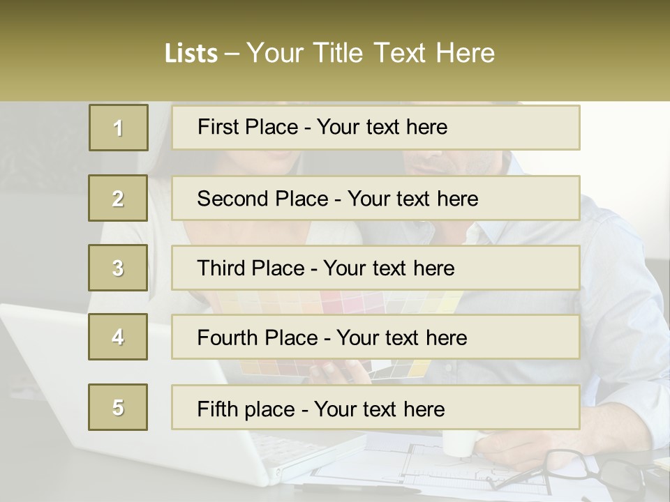 A Man And A Woman Looking At A Laptop Screen PowerPoint Template