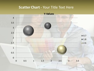 A Man And A Woman Looking At A Laptop Screen PowerPoint Template