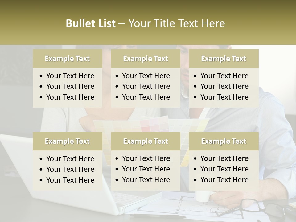 A Man And A Woman Looking At A Laptop Screen PowerPoint Template