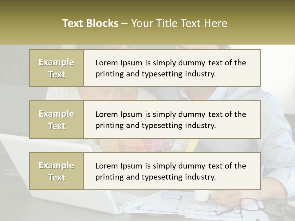 A Man And A Woman Looking At A Laptop Screen PowerPoint Template