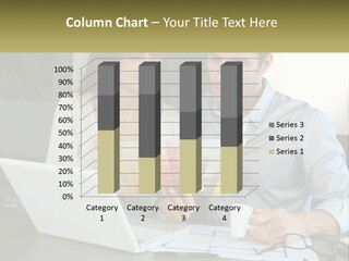 A Man And A Woman Looking At A Laptop Screen PowerPoint Template