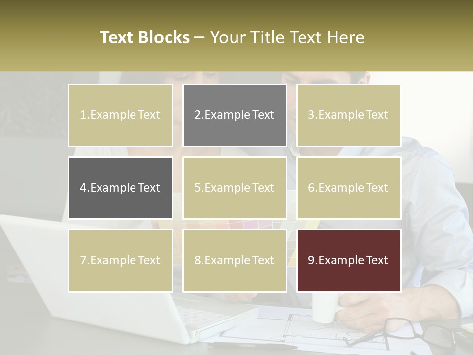 A Man And A Woman Looking At A Laptop Screen PowerPoint Template