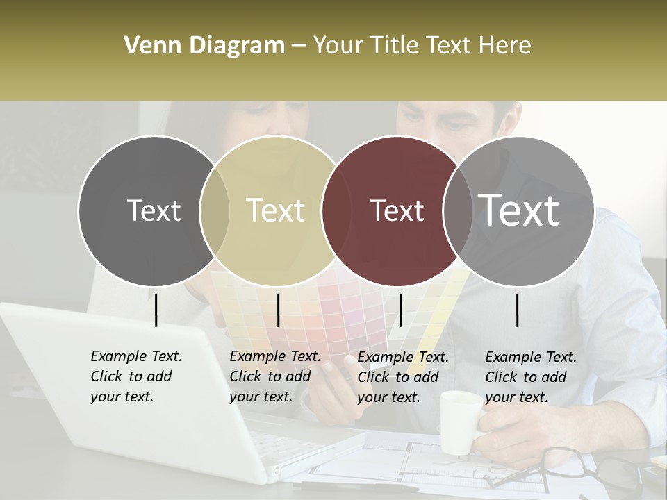 A Man And A Woman Looking At A Laptop Screen PowerPoint Template