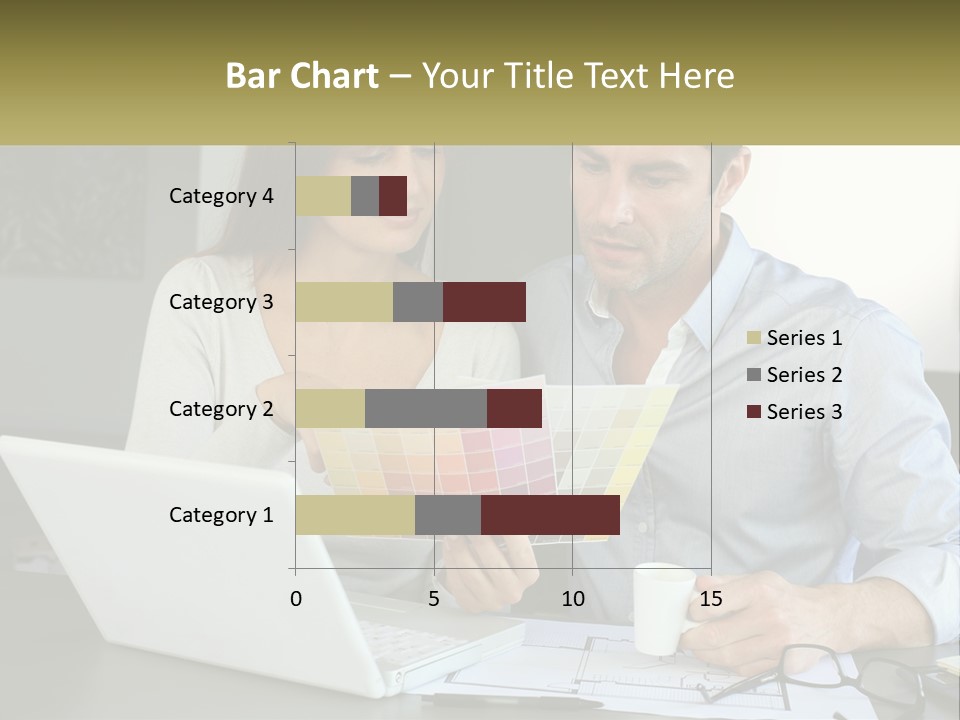 A Man And A Woman Looking At A Laptop Screen PowerPoint Template