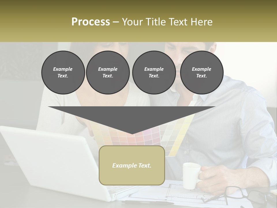 A Man And A Woman Looking At A Laptop Screen PowerPoint Template