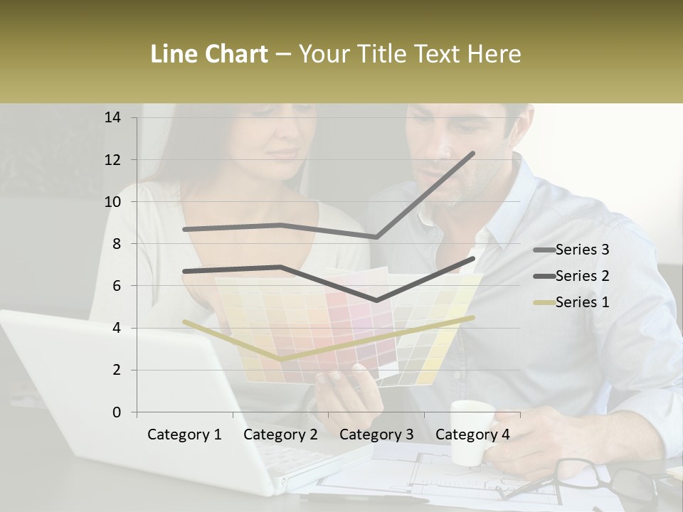 A Man And A Woman Looking At A Laptop Screen PowerPoint Template