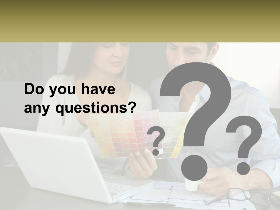 A Man And A Woman Looking At A Laptop Screen PowerPoint Template