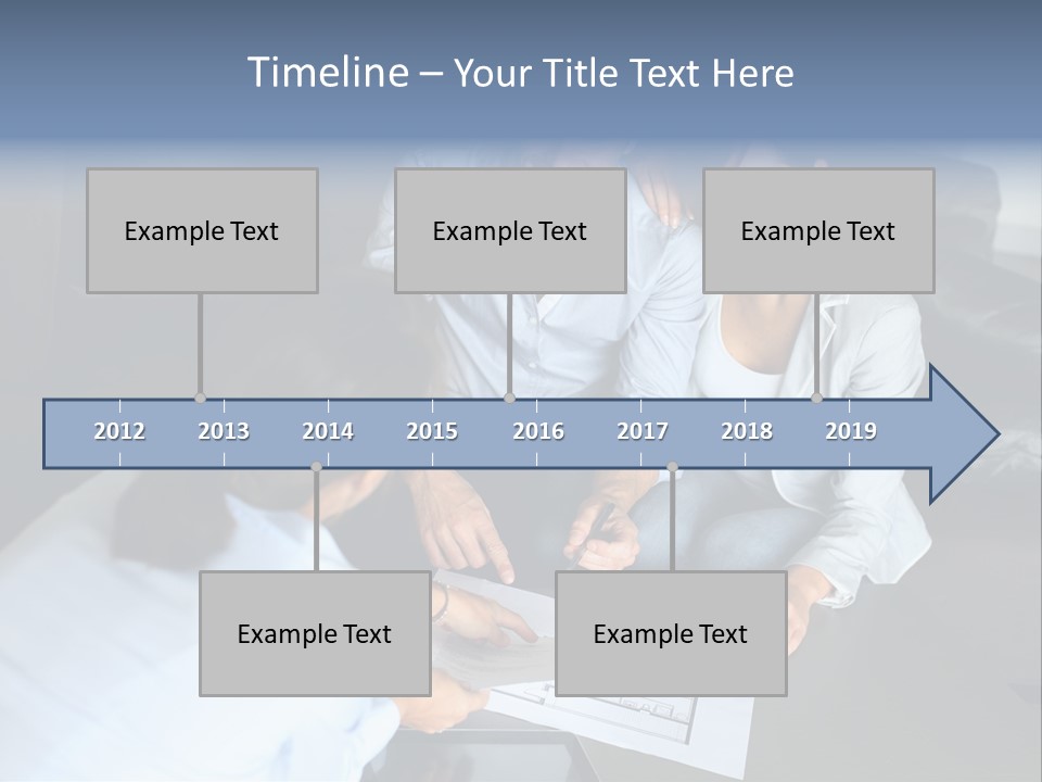 A Man And Woman Sitting On A Couch Looking At A Blueprint PowerPoint Template