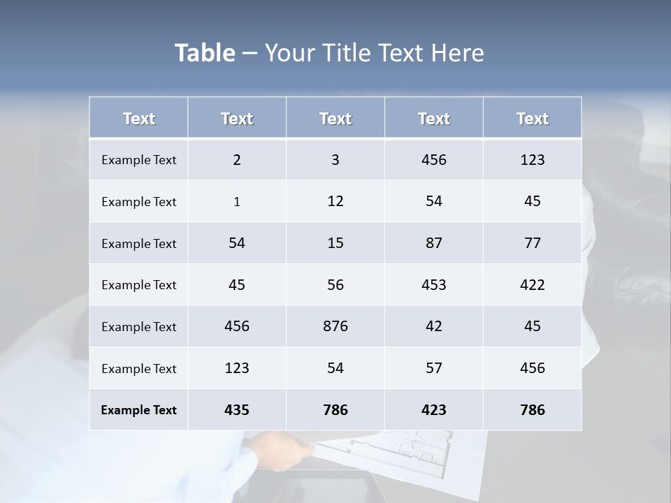 A Man And Woman Sitting On A Couch Looking At A Blueprint PowerPoint Template