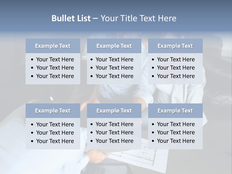 A Man And Woman Sitting On A Couch Looking At A Blueprint PowerPoint Template