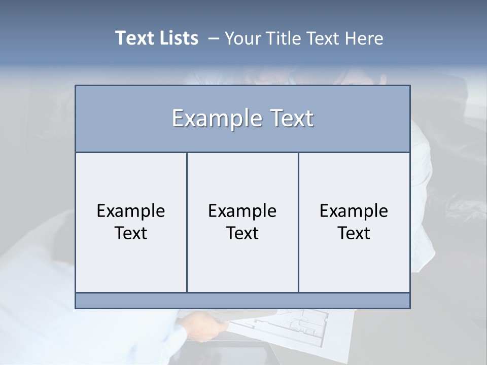 A Man And Woman Sitting On A Couch Looking At A Blueprint PowerPoint Template
