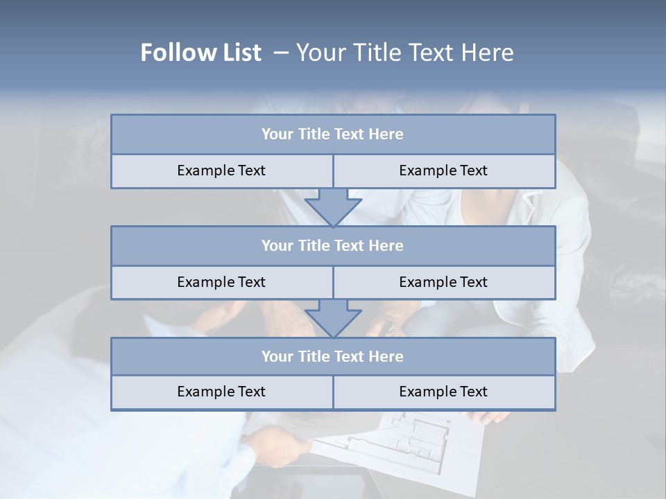 A Man And Woman Sitting On A Couch Looking At A Blueprint PowerPoint Template